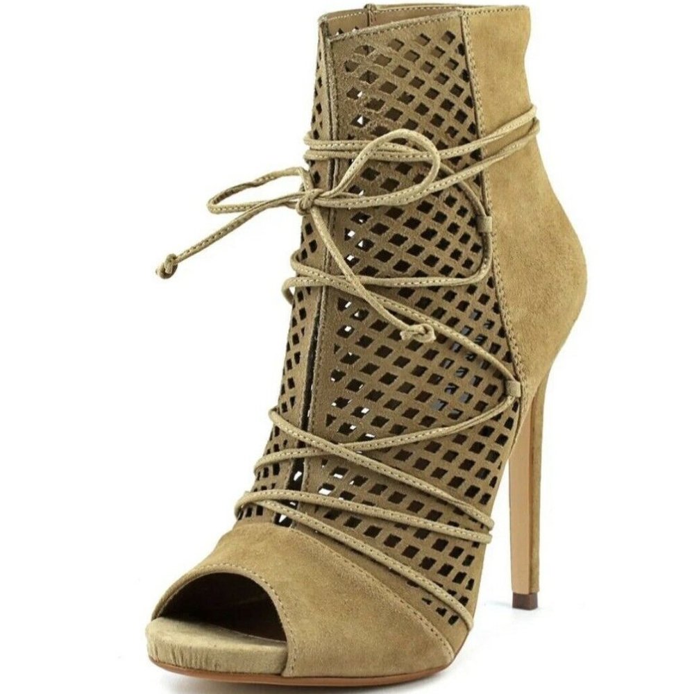 Steve Madden Maddye Sand Suede High Heel Bootie